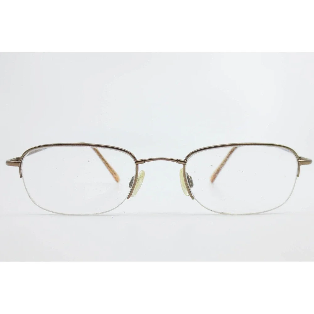 Sandstone T1507 Eyeglasses Bronze Semi-Rimless Rectangular Frames 49-20-140